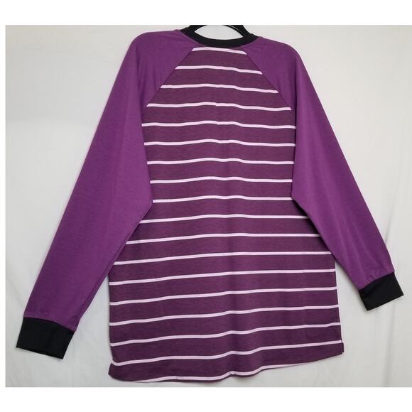 NWOT's - LuLaRoe Purple Striped Tunic Style Pullover Long Sleeve Size 2XL - Picture 3 of 8